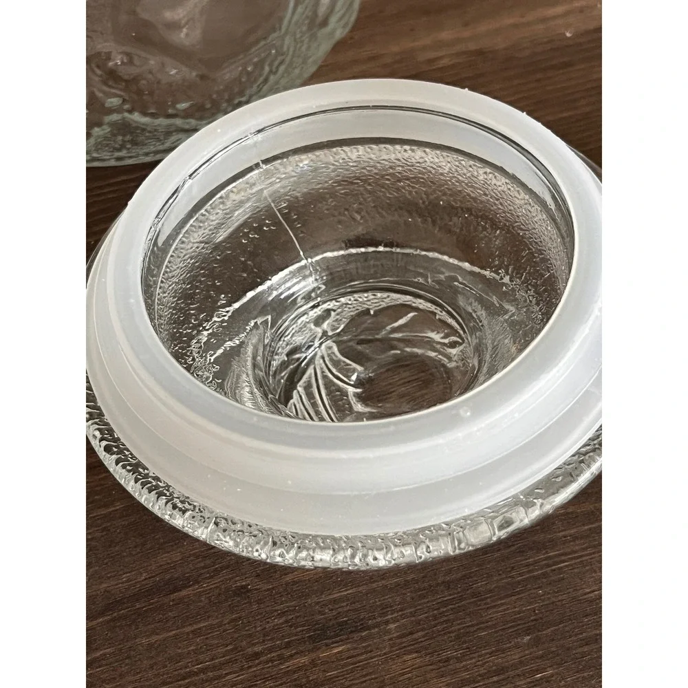 Vintage Libbey Orchard Fruit Jar Embossed w Various Fruit